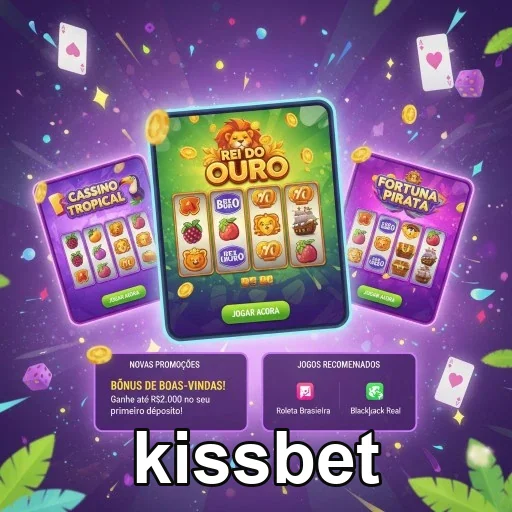 Ilustração de Explore o Kissbet e seus slots atraentes